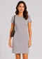 Infinita Cor - Vestido Feminino em Tecido Henera Vermelho - variação: Cinza