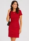 Infinita Cor - Vestido Feminino em Tecido Henera Vermelho - variação: Vermelho