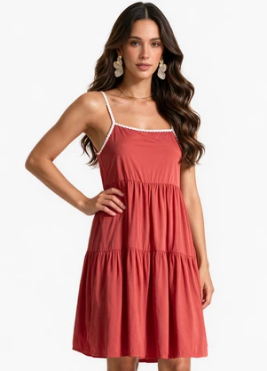 Dianna - Vestido Feminino em Tecido Laranja - DIANNA