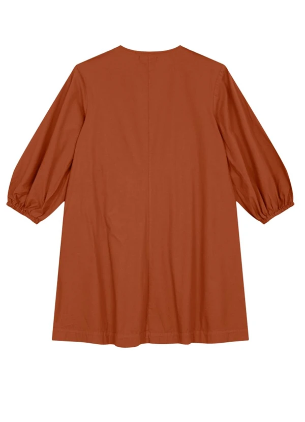 Essendi - Vestido Feminino em Tricoline Madhi Marrom 3