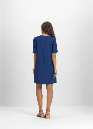 Essendi - Vestido Feminino em Viscose Azul - ESSENDI