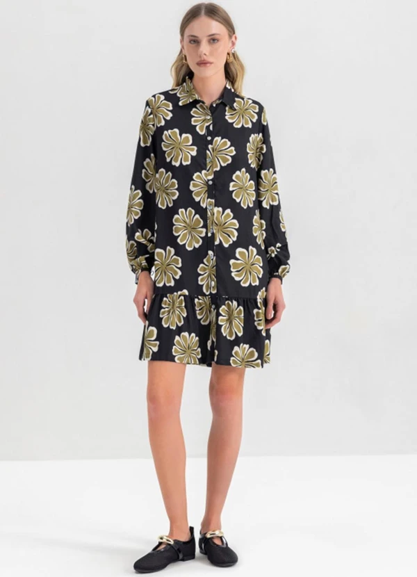 Essendi - Vestido Feminino em Viscose  Preto 3