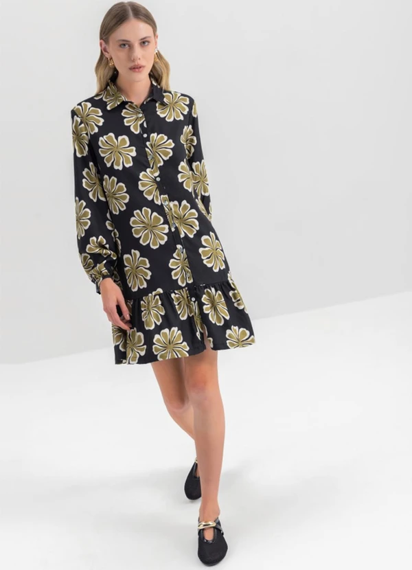 Essendi - Vestido Feminino em Viscose  Preto 4