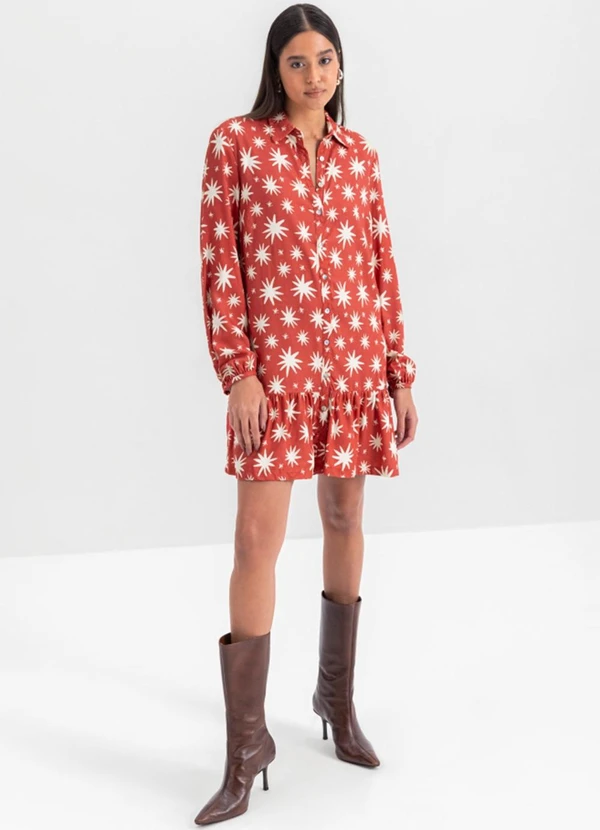 Essendi - Vestido Feminino em Viscose  Vermelho 2