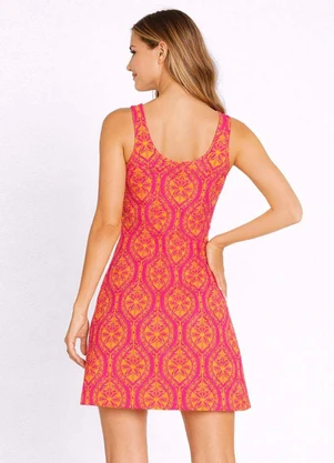 Infinita Cor - Vestido Feminino em Viscotorcion Rosa - INFINITA COR
