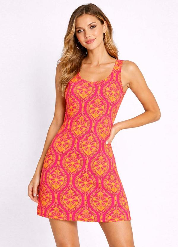 Infinita Cor - Vestido Feminino em Viscotorcion Rosa