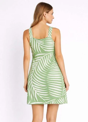 Infinita Cor - Vestido Feminino em Viscotorcion Verde - INFINITA COR