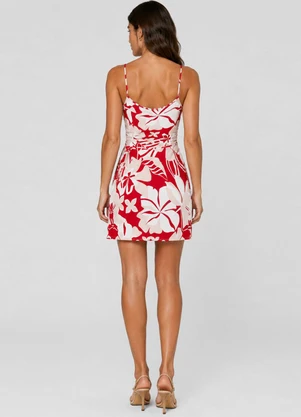 Infinita Cor - Vestido Feminino em Viscotorcion Vermelho - INFINITA COR