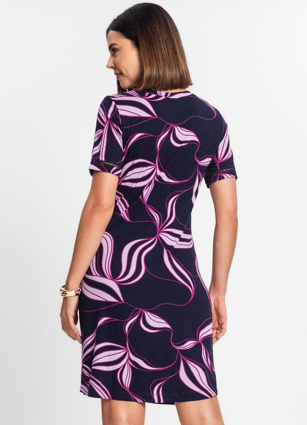 Rovitex - Vestido Feminino Estampado Azul 2