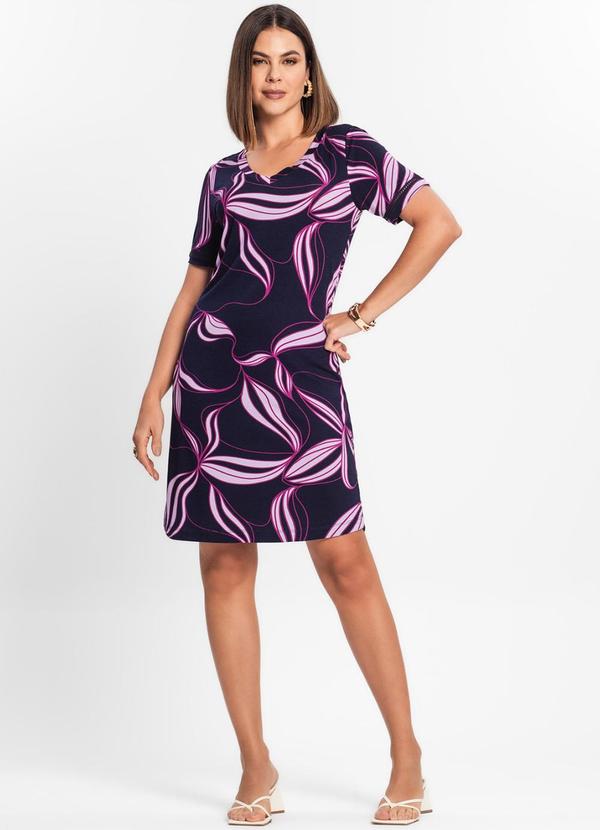 Rovitex - Vestido Feminino Estampado Azul 3