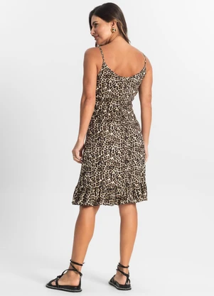 Select - Vestido Feminino Estampado Bege - SELECT