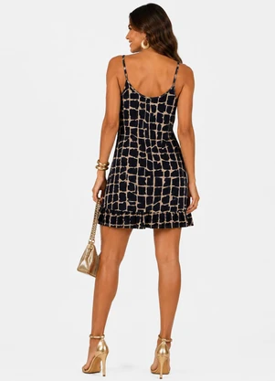 Select - Vestido Feminino Estampado Bege - SELECT