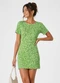 Select - Vestido Feminino Estampado Gola Redonda Verde - variação: Verde