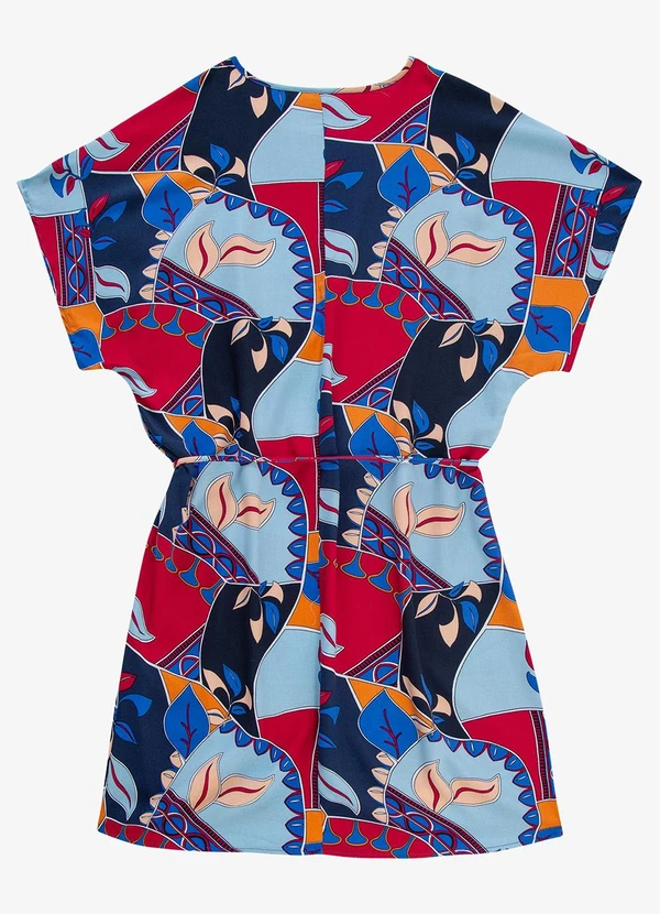 Infinita Cor - Vestido Feminino Estampado Azul 2