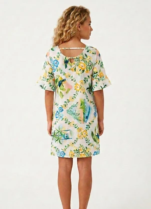 Vestido Feminino Estampado Infinita Cor (Bege) - INFINITA COR