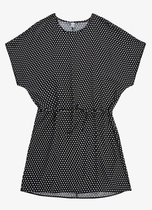Vestido Feminino Estampado Infinita Cor (Preto) - INFINITA COR