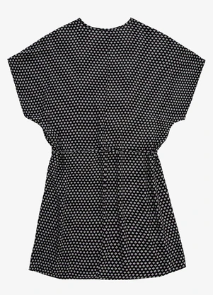 Vestido Feminino Estampado Infinita Cor (Preto) - INFINITA COR
