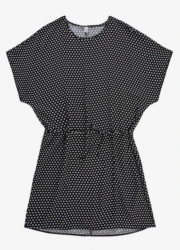 Infinita Cor - Vestido Feminino Estampado Infinita Cor Preto