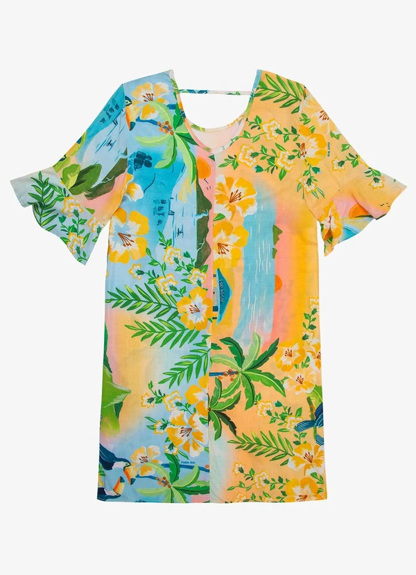 Infinita Cor - Vestido Feminino Estampado Infinita Cor Rosa 2