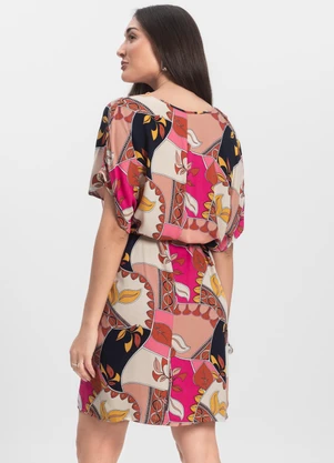 Vestido Feminino Estampado Infinita Cor (Rosa) - INFINITA COR