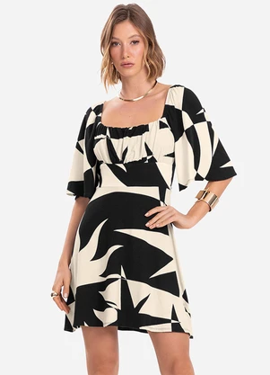 Endless - Vestido Feminino Estampado Preto - ENDLESS