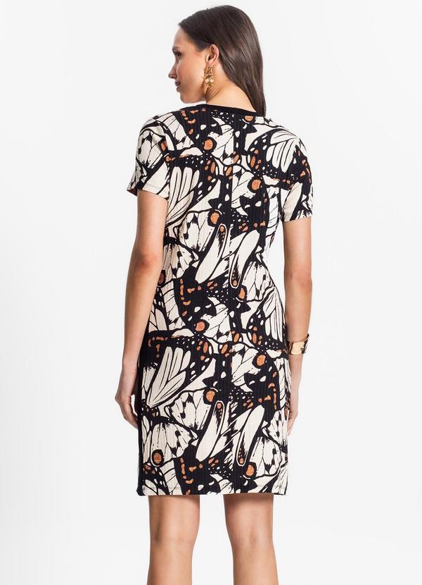 Rovitex - Vestido Feminino Estampado Preto 2