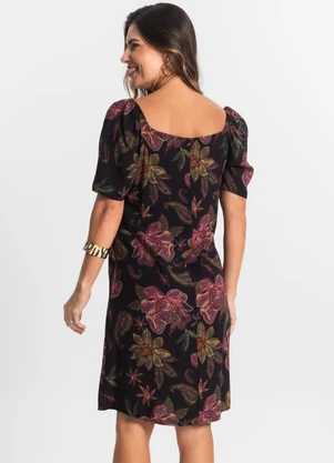 Select - Vestido Feminino Estampado Preto - SELECT