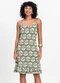 Select - Vestido Feminino Estampado Bege - variação: Verde