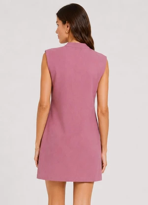 Infinita Cor - Vestido Feminino Gola Alta Roxo - INFINITA COR