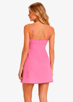 Minty - Vestido Feminino Justo de Alça Rosa - MINTY