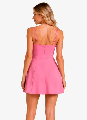 Minty - Vestido Feminino Justo de Alça Rosa - MINTY