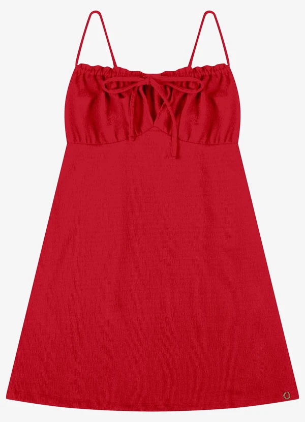 Minty - Vestido Feminino Justo de Alça Vermelho