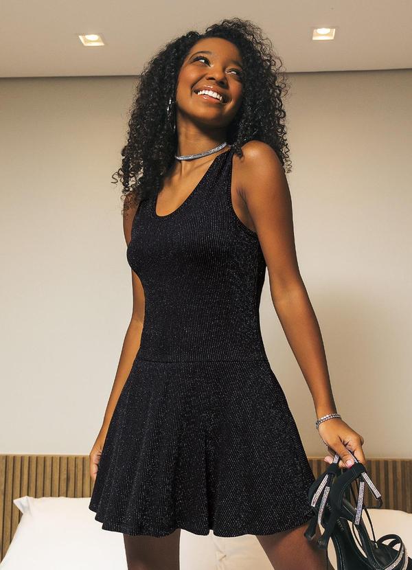 Bjoe - Vestido Feminino Juvenil com Short Preto 5