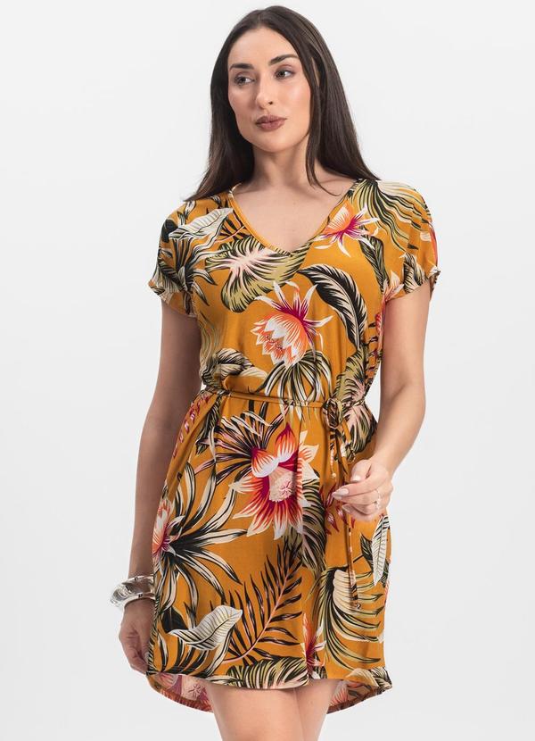 Infinita Cor - Vestido Feminino Liganete Amarelo