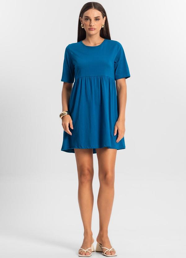 Select - Vestido Feminino Liso Azul 3