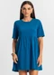 Select - Vestido Feminino Liso Azul - variação: Azul