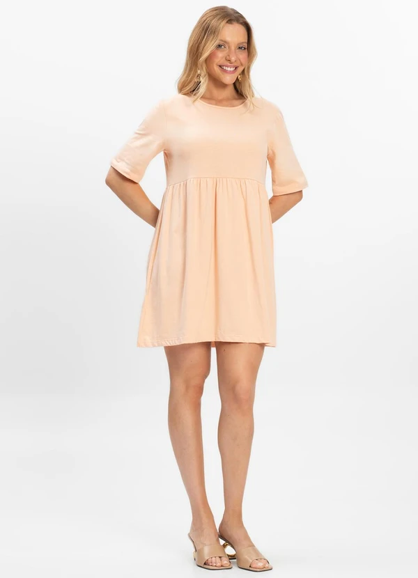 Select - Vestido Feminino Liso Bege 3