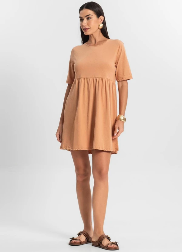 Select - Vestido Feminino Liso Marrom 3