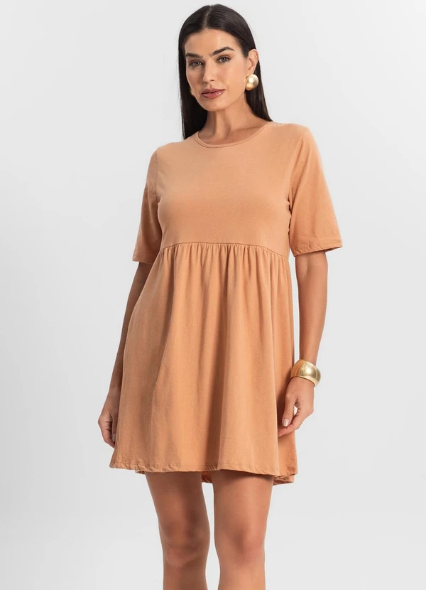 Select - Vestido Feminino Liso Marrom 4
