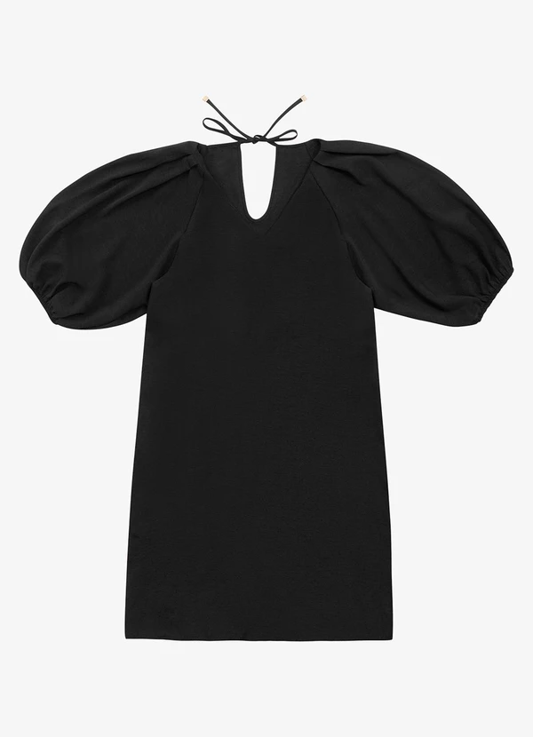 Rovitex - Vestido Feminino Liso Preto