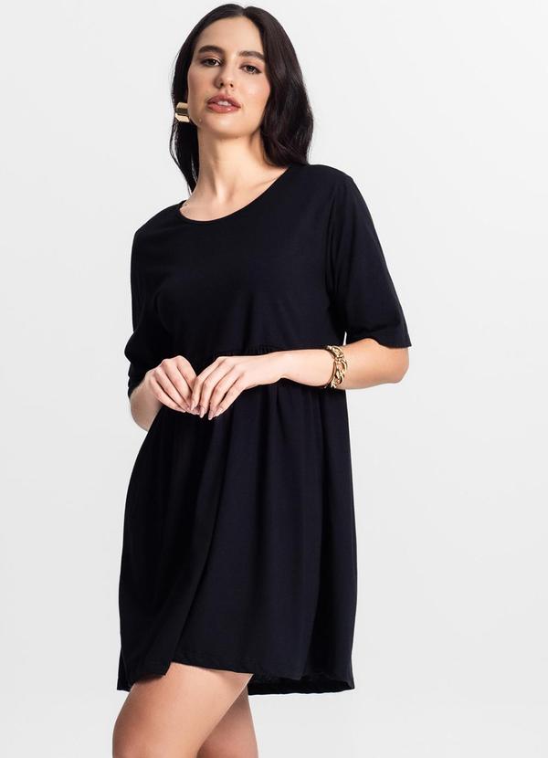 Select - Vestido Feminino Liso Preto