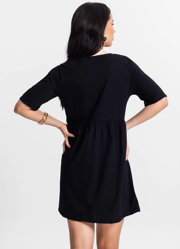 Select - Vestido Feminino Liso Preto 2
