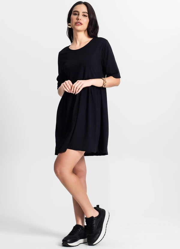 Select - Vestido Feminino Liso Preto 3