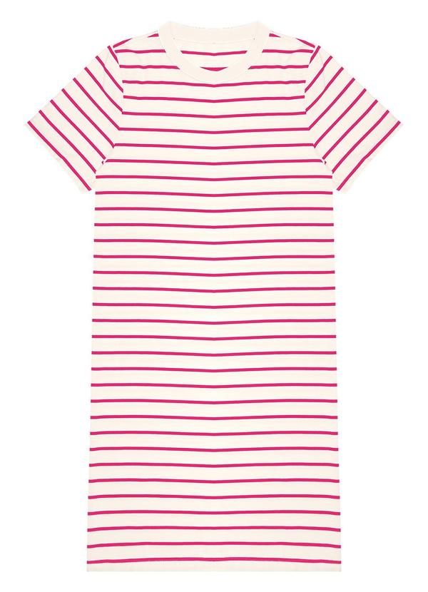 Rovitex - Vestido Feminino Listrado Rosa 4
