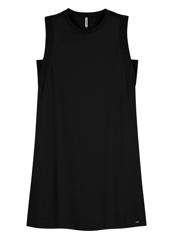 Marialícia - Vestido Feminino Malhão Peletizado Preto 1