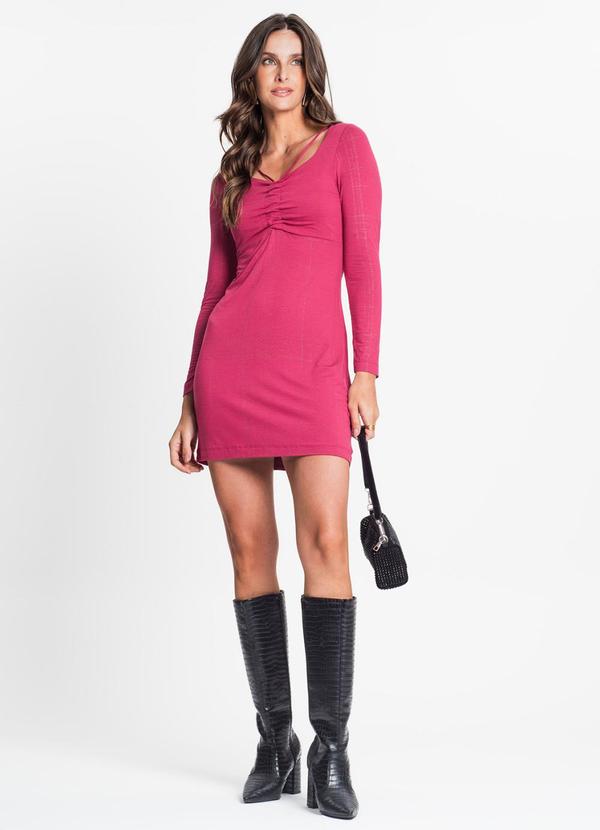 Rovitex - Vestido Feminino Manga Longa Vermelho 3