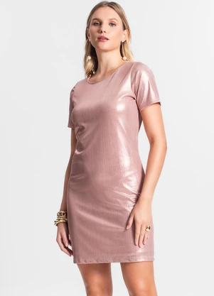 Endless - Vestido Feminino Metalizado Rose Gold - ENDLESS