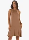 Rovitex - Vestido Feminino Molecotton de Viscose Marrom - variação: Marrom