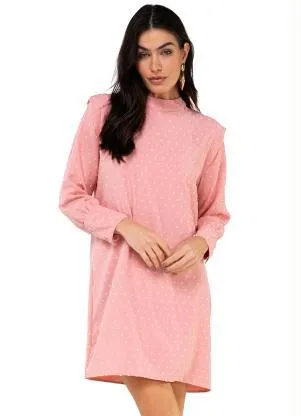 Endless - Vestido Feminino Poa Rosa - ENDLESS