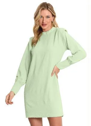Endless - Vestido Feminino Poa Verde - ENDLESS